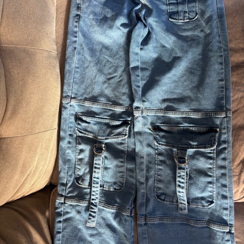 Forever 21 Blue Wide Leg Jeans